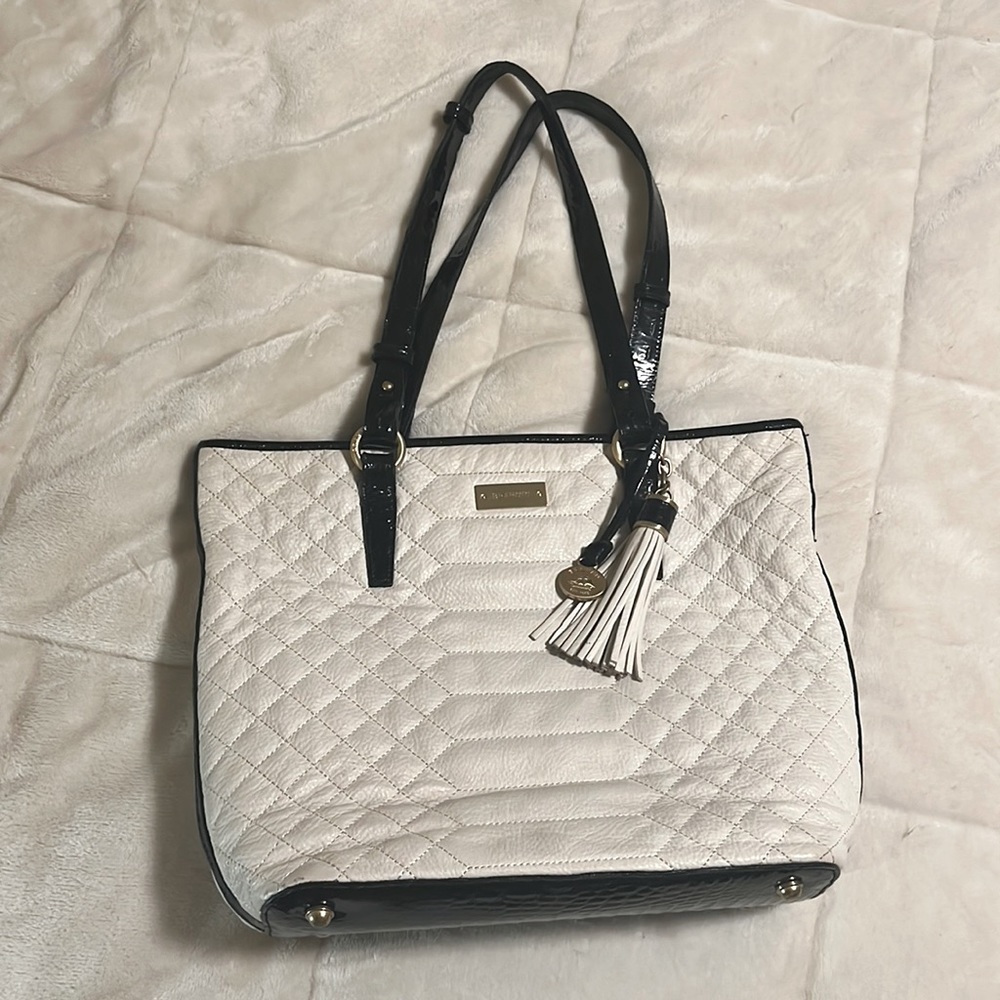 White Leather Brahmin Bag
